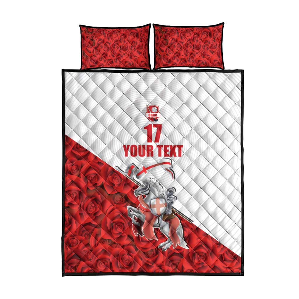 Custom England Field Hockey Champions Quilt Bed Set Old Georgians Hockey Club Sporty Style