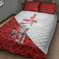 Custom England Field Hockey Champions Quilt Bed Set Old Georgians Hockey Club Sporty Style