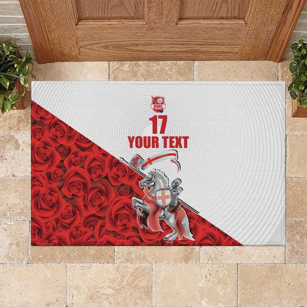 Custom England Field Hockey Champions Rubber Doormat Old Georgians Hockey Club Sporty Style