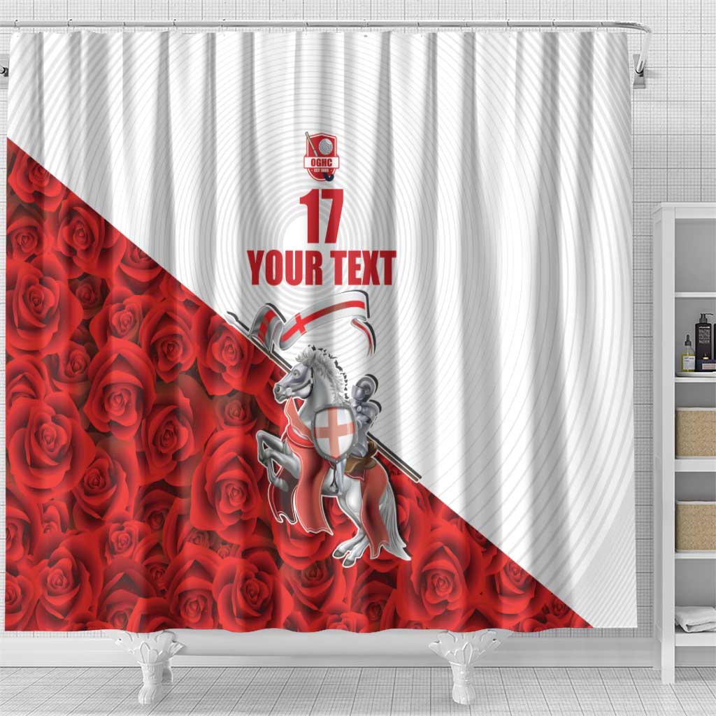 Custom England Field Hockey Champions Shower Curtain Old Georgians Hockey Club Sporty Style