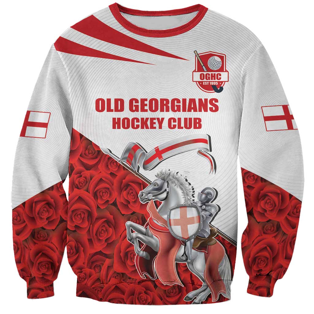 Custom England Field Hockey Champions Sweatshirt Old Georgians Hockey Club Sporty Style
