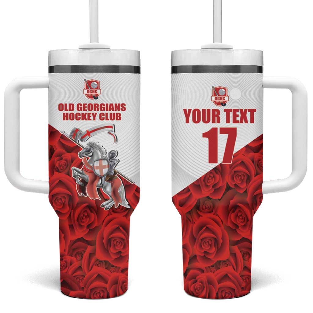 Custom England Field Hockey Champions Tumbler With Handle Old Georgians Hockey Club Sporty Style