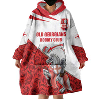 Custom England Field Hockey Champions Wearable Blanket Hoodie Old Georgians Hockey Club Sporty Style