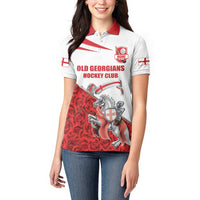 Custom England Field Hockey Champions Women Polo Shirt Old Georgians Hockey Club Sporty Style