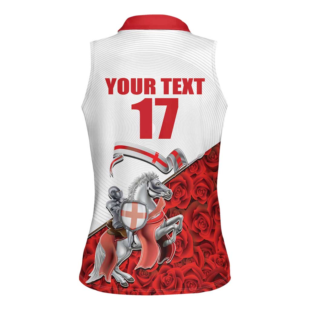 Custom England Field Hockey Champions Women Sleeveless Polo Shirt Old Georgians Hockey Club Sporty Style