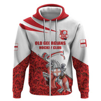 Custom England Field Hockey Champions Zip Hoodie Old Georgians Hockey Club Sporty Style