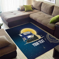 Personalized Finland Drakkar Vikings Area Rug Longships with Vegvisir