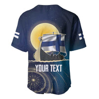 Personalized Finland Drakkar Vikings Baseball Jersey Longships with Vegvisir