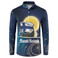 Personalized Finland Drakkar Vikings Button Sweatshirt Longships with Vegvisir