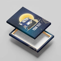 Personalized Finland Drakkar Vikings Canvas Wall Art Longships with Vegvisir