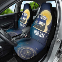 Personalized Finland Drakkar Vikings Car Seat Cover Longships with Vegvisir