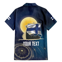 Personalized Finland Drakkar Vikings Family Matching Mermaid Dress and Hawaiian Shirt Longships with Vegvisir