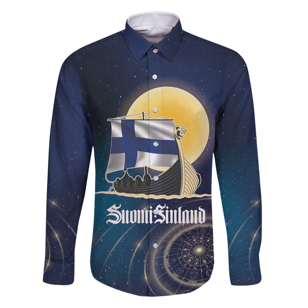 Personalized Finland Drakkar Vikings Family Matching Mermaid Dress and Hawaiian Shirt Longships with Vegvisir