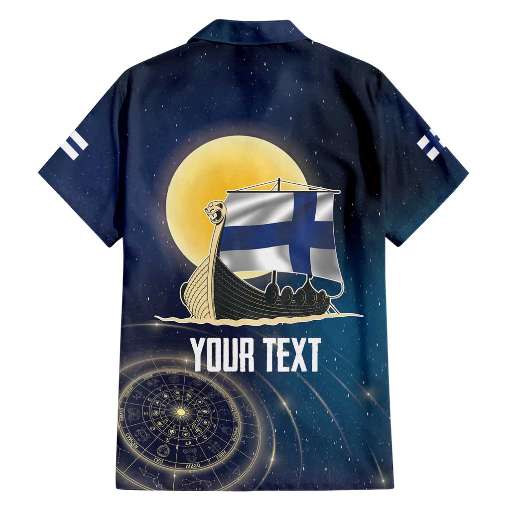 Personalized Finland Drakkar Vikings Family Matching Off Shoulder Maxi Dress and Hawaiian Shirt Longships with Vegvisir