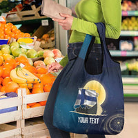 Personalized Finland Drakkar Vikings Grocery Bag Longships with Vegvisir