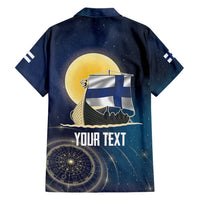 Personalized Finland Drakkar Vikings Hawaiian Shirt Longships with Vegvisir