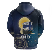 Personalized Finland Drakkar Vikings Hoodie Longships with Vegvisir