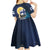 Personalized Finland Drakkar Vikings Kid Short Sleeve Dress Longships with Vegvisir