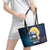 Personalized Finland Drakkar Vikings Leather Tote Bag Longships with Vegvisir
