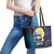 Personalized Finland Drakkar Vikings Leather Tote Bag Longships with Vegvisir