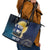Personalized Finland Drakkar Vikings Leather Tote Bag Longships with Vegvisir