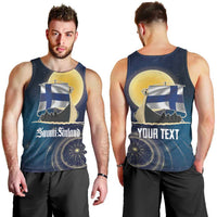 Personalized Finland Drakkar Vikings Men Tank Top Longships with Vegvisir
