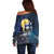Personalized Finland Drakkar Vikings Off Shoulder Sweater Longships with Vegvisir