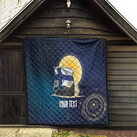 Personalized Finland Drakkar Vikings Quilt Longships with Vegvisir