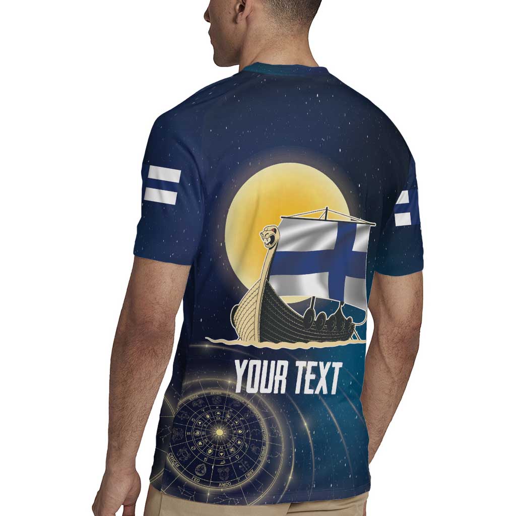 Personalized Finland Drakkar Vikings Rugby Jersey Longships with Vegvisir