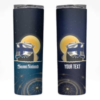 Personalized Finland Drakkar Vikings Skinny Tumbler Longships with Vegvisir