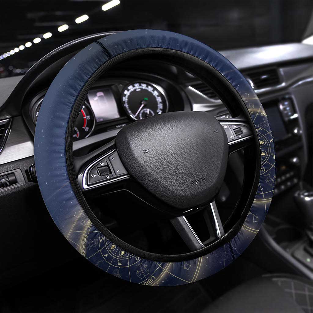 Finland Drakkar Vikings Steering Wheel Cover Longships with Vegvisir