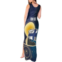 Personalized Finland Drakkar Vikings Tank Maxi Dress Longships with Vegvisir
