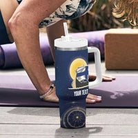 Personalized Finland Drakkar Vikings Tumbler With Handle Longships with Vegvisir