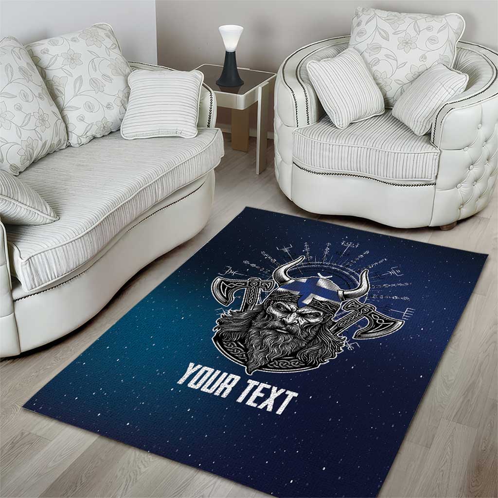 Personalized Finland Drakkar Vikings Area Rug Suomi Viking Warrior
