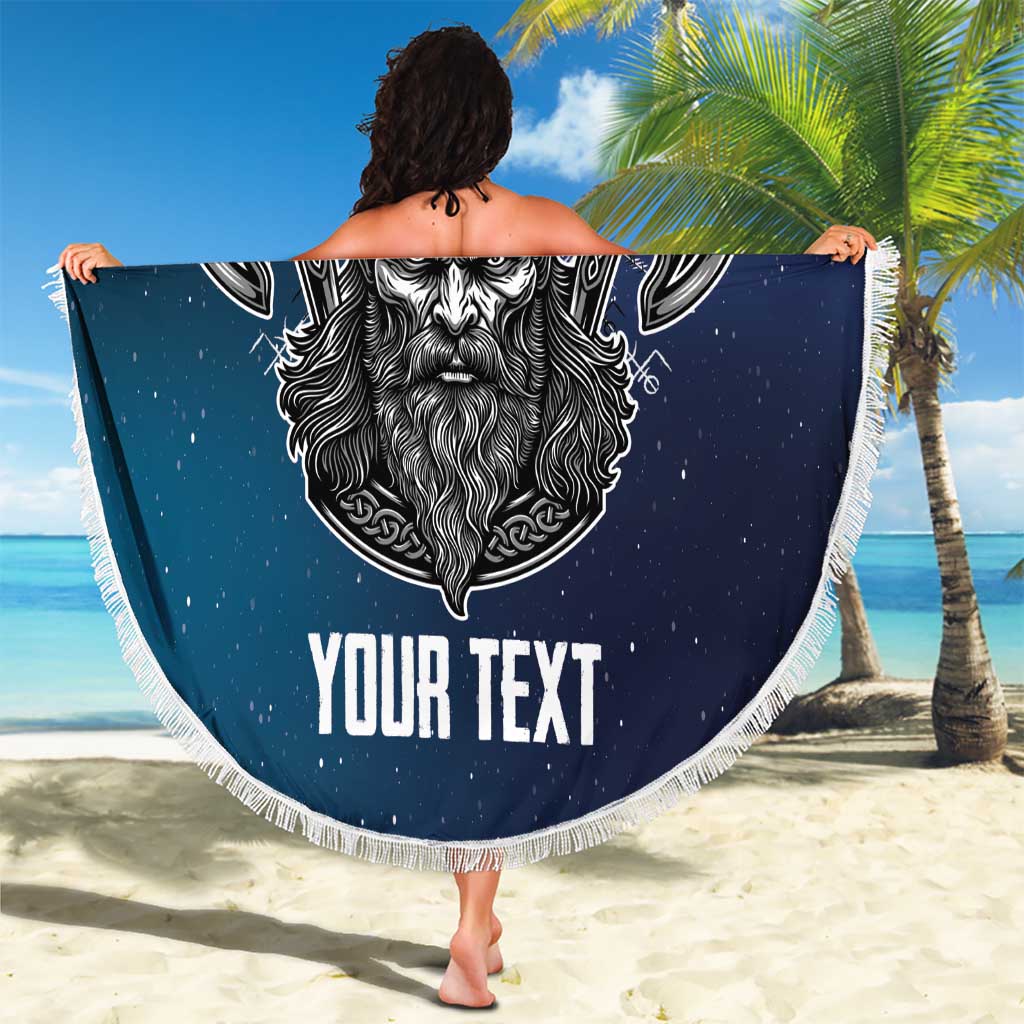 Personalized Finland Drakkar Vikings Beach Blanket Suomi Viking Warrior