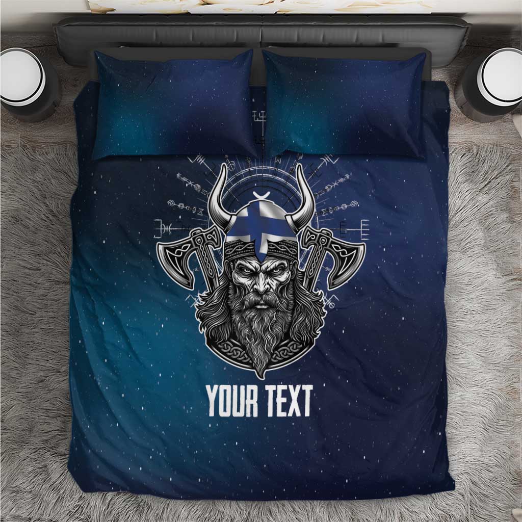 Personalized Finland Drakkar Vikings Bedding Set Suomi Viking Warrior