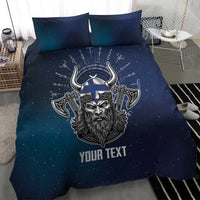 Personalized Finland Drakkar Vikings Bedding Set Suomi Viking Warrior