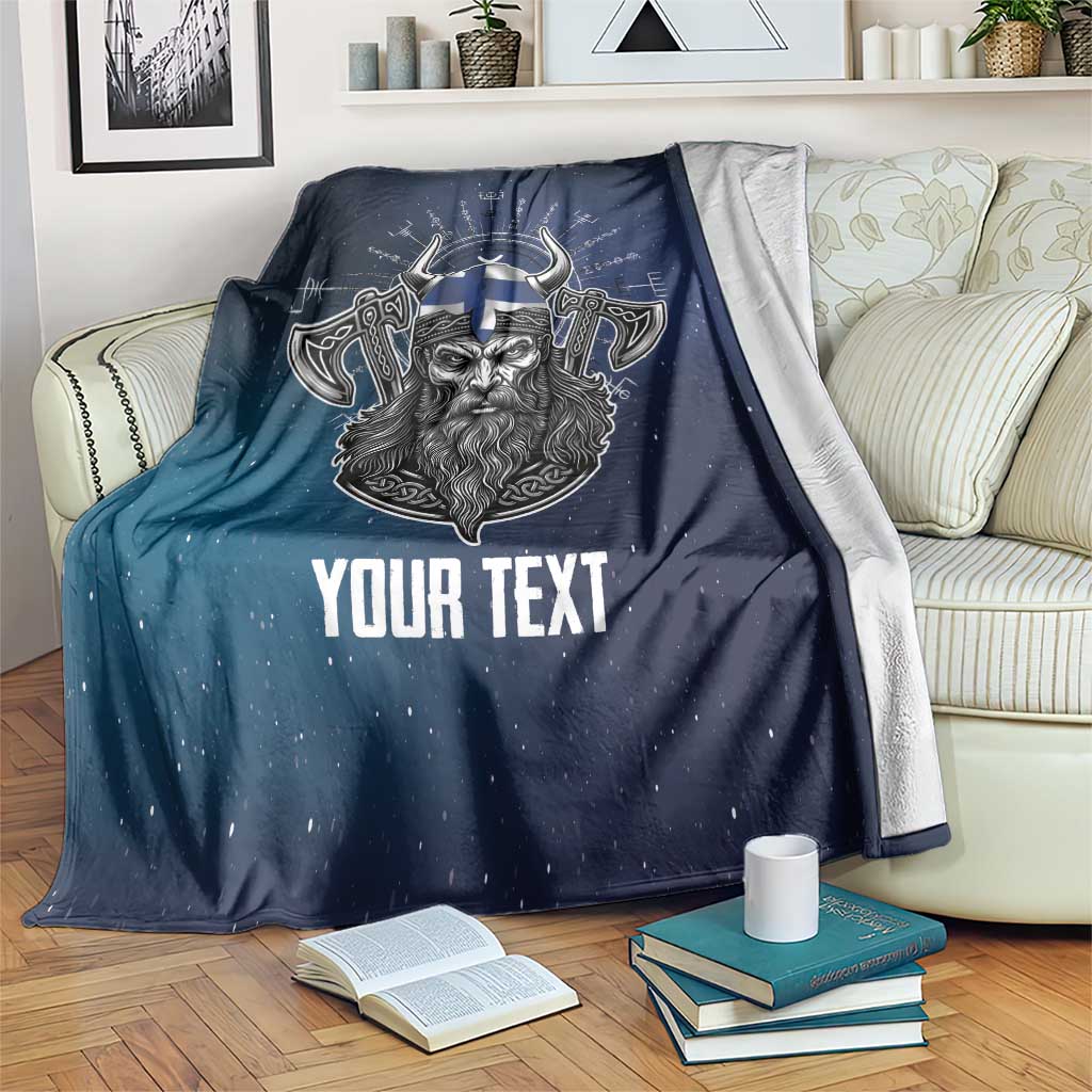 Personalized Finland Drakkar Vikings Blanket Suomi Viking Warrior