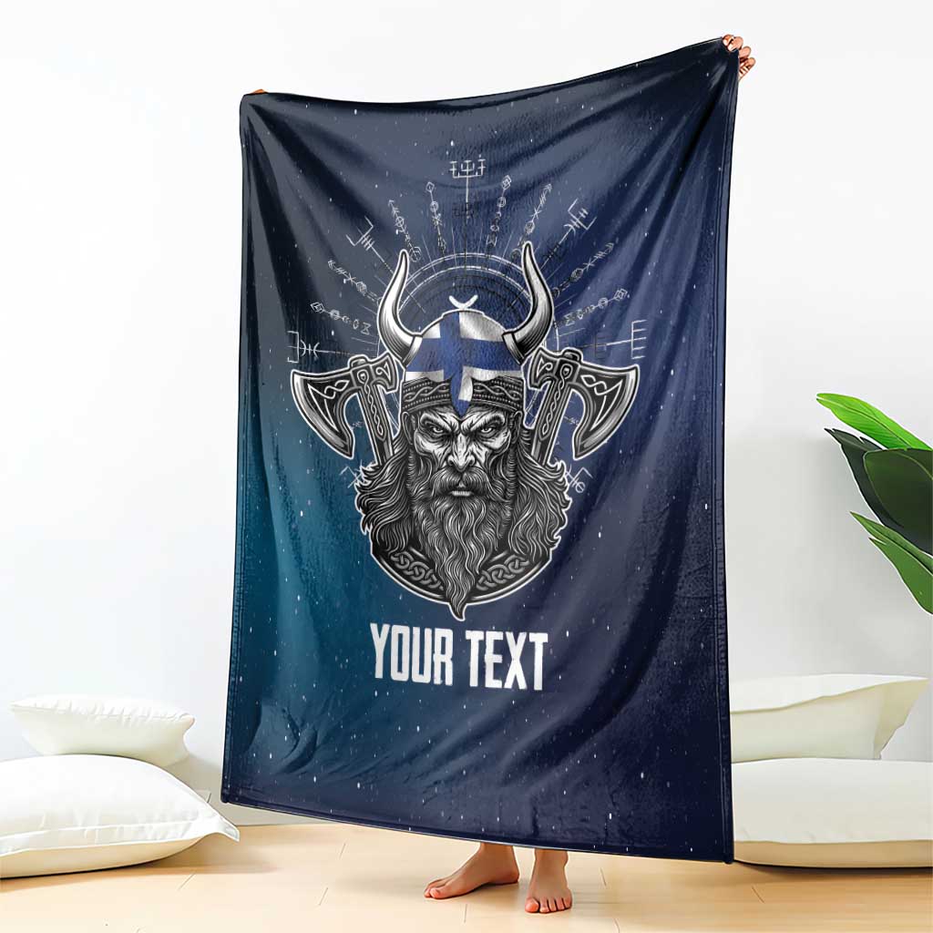 Personalized Finland Drakkar Vikings Blanket Suomi Viking Warrior