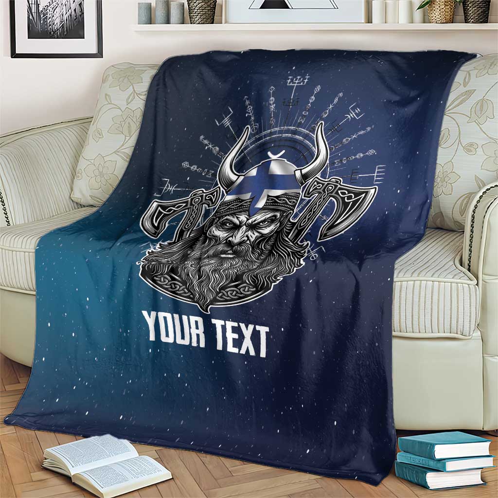 Personalized Finland Drakkar Vikings Blanket Suomi Viking Warrior