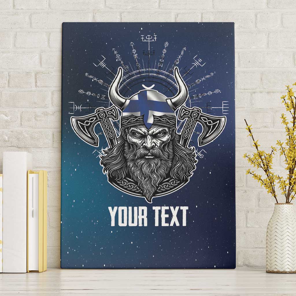 Personalized Finland Drakkar Vikings Canvas Wall Art Suomi Viking Warrior
