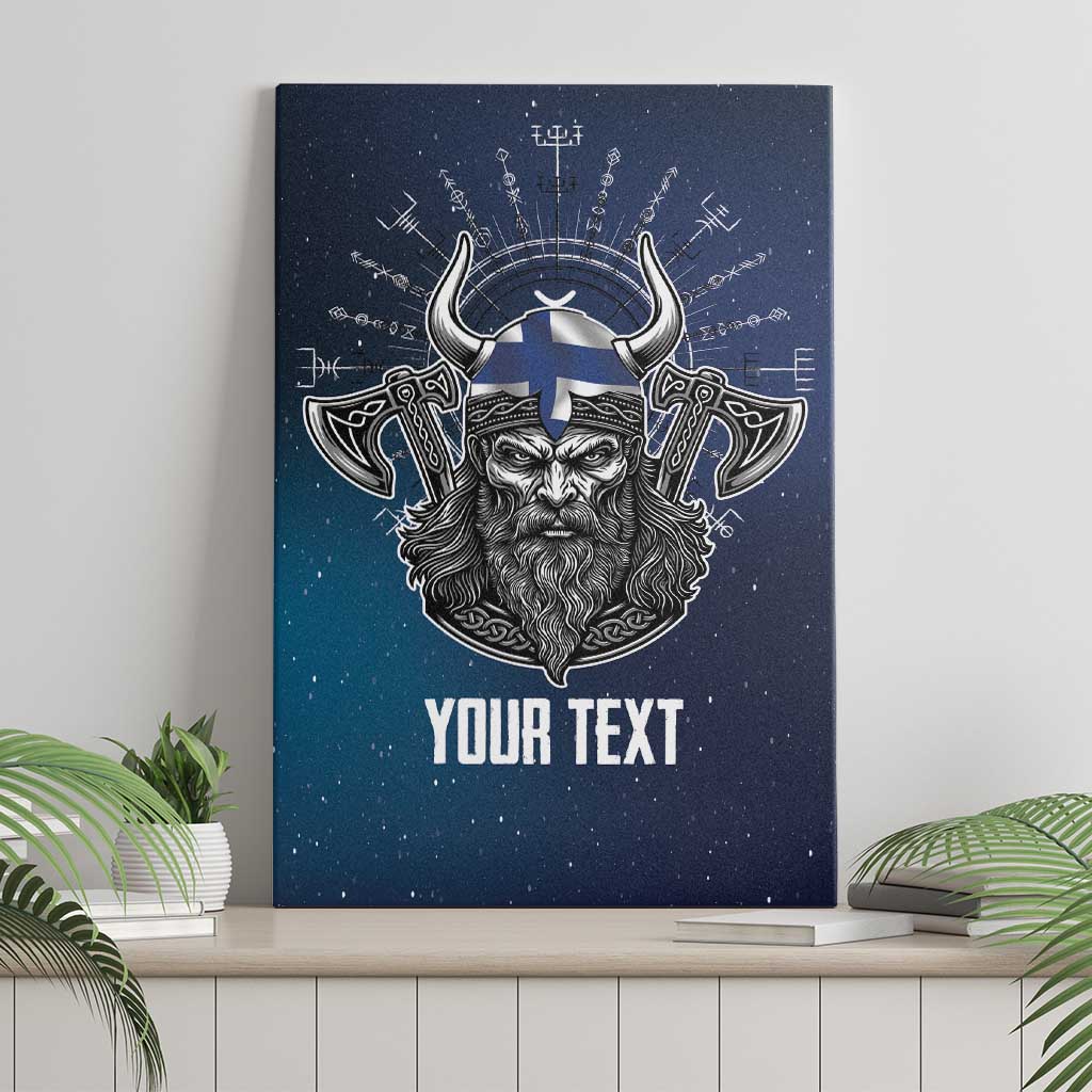 Personalized Finland Drakkar Vikings Canvas Wall Art Suomi Viking Warrior