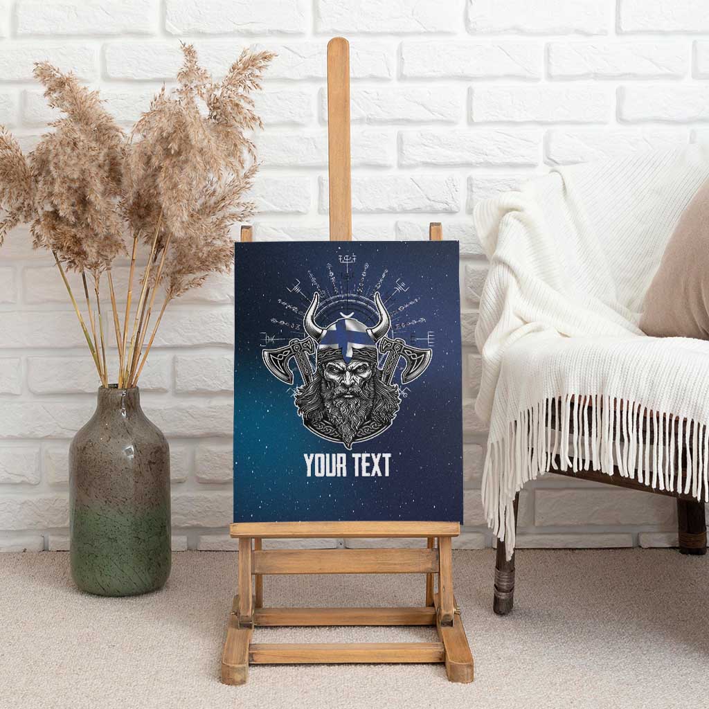 Personalized Finland Drakkar Vikings Canvas Wall Art Suomi Viking Warrior
