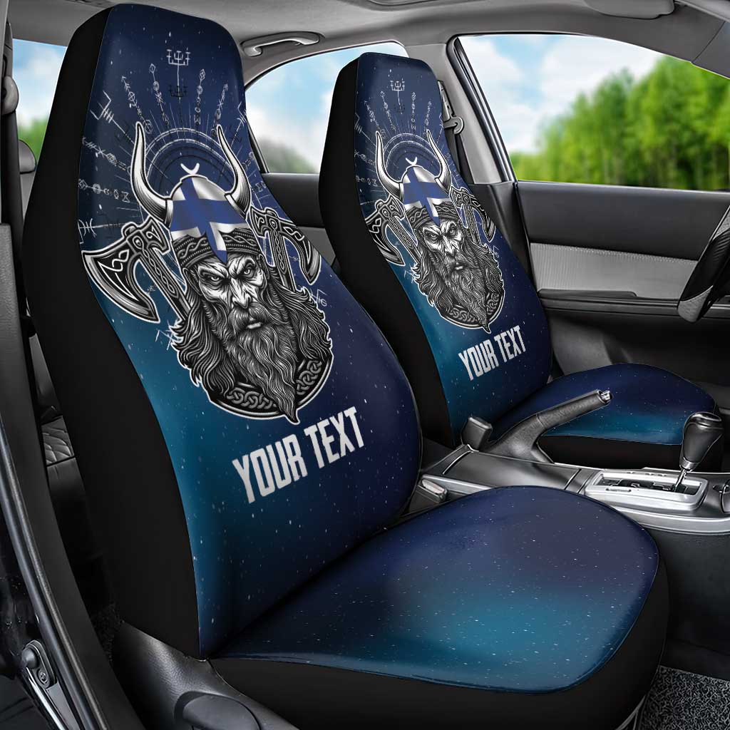 Personalized Finland Drakkar Vikings Car Seat Cover Suomi Viking Warrior