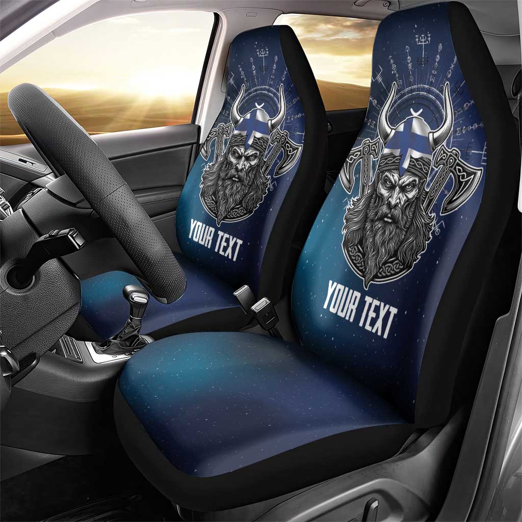 Personalized Finland Drakkar Vikings Car Seat Cover Suomi Viking Warrior