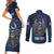 Personalized Finland Drakkar Vikings Couples Matching Short Sleeve Bodycon Dress and Long Sleeve Button Shirt Suomi Viking Warrior