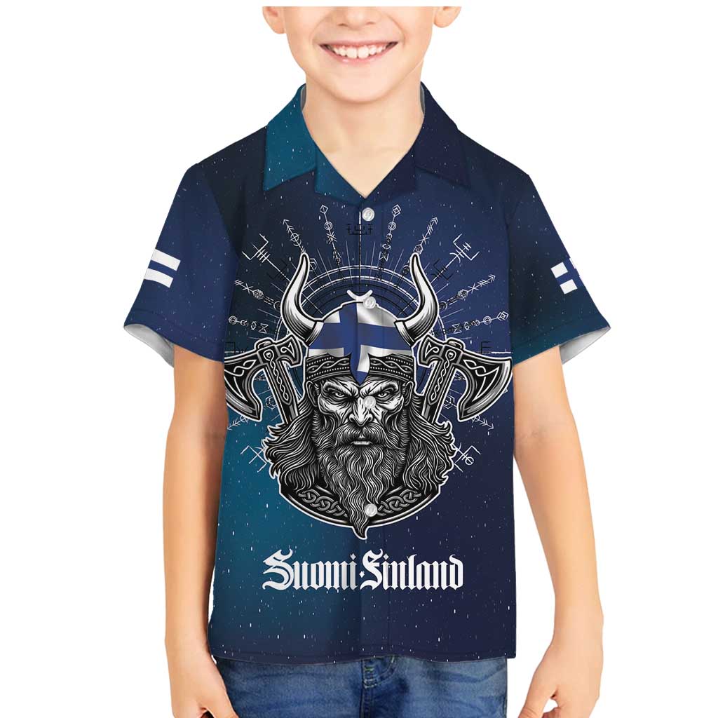 Personalized Finland Drakkar Vikings Family Matching Mermaid Dress and Hawaiian Shirt Suomi Viking Warrior