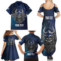 Personalized Finland Drakkar Vikings Family Matching Summer Maxi Dress and Hawaiian Shirt Suomi Viking Warrior
