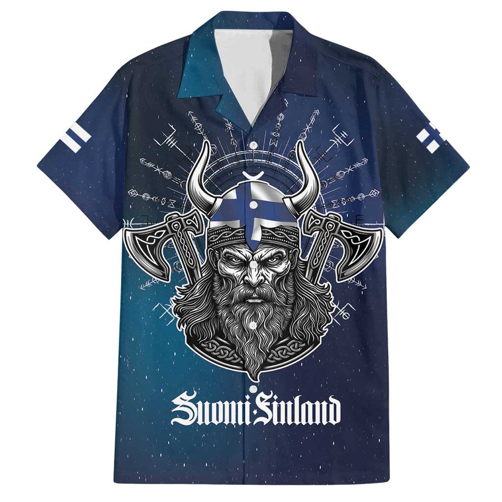 Personalized Finland Drakkar Vikings Family Matching Summer Maxi Dress and Hawaiian Shirt Suomi Viking Warrior