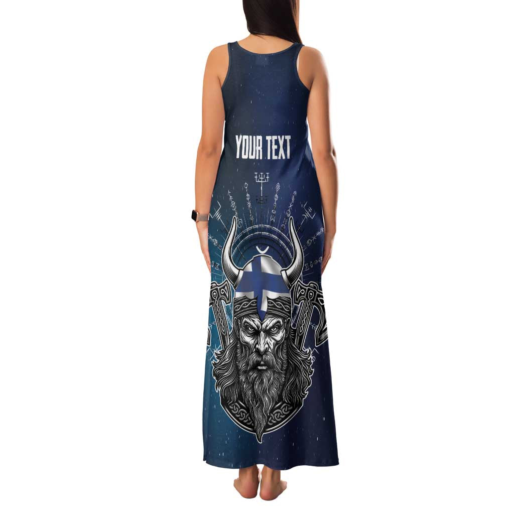 Personalized Finland Drakkar Vikings Family Matching Tank Maxi Dress and Hawaiian Shirt Suomi Viking Warrior